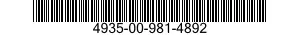4935-00-981-4892  4935009814892 009814892
