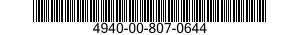 4940-00-807-0644 TESTSET,FLIGHTSIMULATOR 4940008070644 008070644