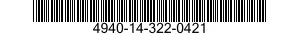 4940-14-322-0421 CABLE ASSEMBLY,SPECIAL PURPOSE,ELECTRICAL 4940143220421 143220421