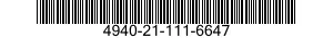 4940-21-111-6647  4940211116647 211116647