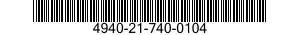 4940-21-740-0104 BOLT,SHOULDER 4940217400104 217400104