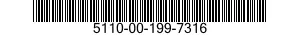 5110-00-199-7316  5110001997316 001997316