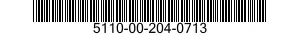 5110-00-204-0713 SCRAPER,SHAVE HOOK 5110002040713 002040713