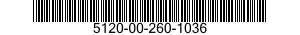 5120-00-260-1036  5120002601036 002601036