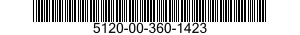 5120-00-360-1423 BIT,SCREWDRIVER 5120003601423 003601423