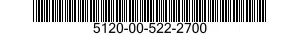 5120-00-522-2700  5120005222700 005222700