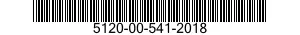 5120-00-541-2018  5120005412018 005412018