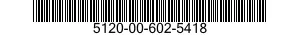 5120-00-602-5418  5120006025418 006025418