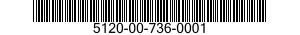 5120-00-736-0001  5120007360001 007360001