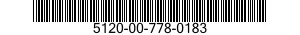 5120-00-778-0183  5120007780183 007780183