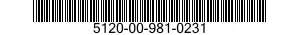 5120-00-981-0231  5120009810231 009810231