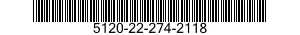 5120-22-274-2118 KEY,SOCKET HEAD SCREW 5120222742118 222742118