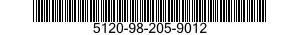 5120-98-205-9012 KEY,SOCKET HEAD SCREW 5120982059012 982059012