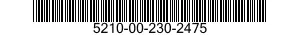 5210-00-230-2475 GAGE BLOCK 5210002302475 002302475