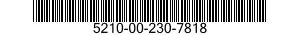 5210-00-230-7818 GAGE BLOCK SET 5210002307818 002307818