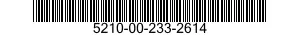 5210-00-233-2614  5210002332614 002332614