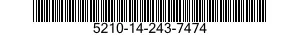 5210-14-243-7474  5210142437474 142437474