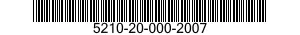 5210-20-000-2007 GAGE,SETTING 5210200002007 200002007