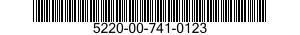 5220-00-741-0123  5220007410123 007410123