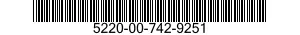 5220-00-742-9251  5220007429251 007429251