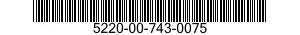 5220-00-743-0075  5220007430075 007430075