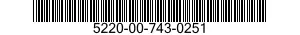 5220-00-743-0251  5220007430251 007430251