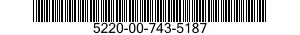 5220-00-743-5187  5220007435187 007435187