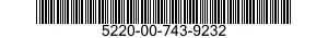 5220-00-743-9232  5220007439232 007439232
