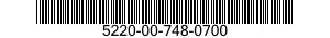 5220-00-748-0700  5220007480700 007480700