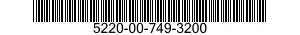 5220-00-749-3200  5220007493200 007493200