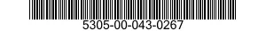 5305-00-043-0267 SCREW,MACHINE 5305000430267 000430267