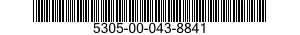 5305-00-043-8841 SCREW,MACHINE 5305000438841 000438841