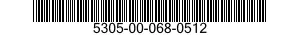 5305-00-068-0512 SCREW,CAP,HEXAGON HEAD 5305000680512 000680512
