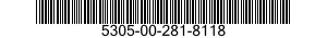 5305-00-281-8118 SCREW,CLOSE TOLERANCE 5305002818118 002818118