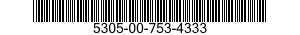 5305-00-753-4333 SCREW,MACHINE 5305007534333 007534333