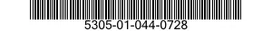 5305-01-044-0728 SCREW,MACHINE 5305010440728 010440728