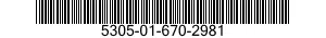 5305-01-670-2981 SCREW ASSEMBLY,PANEL 5305016702981 016702981