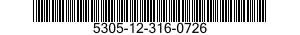 5305-12-316-0726 SCREW,CAP,HEXAGON HEAD 5305123160726 123160726