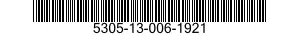 5305-13-006-1921 SCREW,MACHINE: 5305130061921 130061921