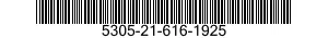 5305-21-616-1925 SCREW,MACHINE 5305216161925 216161925