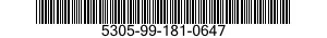 5305-99-181-0647 SCREW,MACHINE 5305991810647 991810647