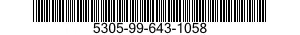 5305-99-643-1058 SCREW,MACHINE 5305996431058 996431058