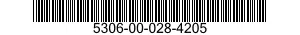 5306-00-028-4205 BOLT,MACHINE 5306000284205 000284205