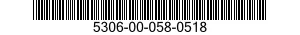 5306-00-058-0518 BOLT,SQUARE NECK 5306000580518 000580518