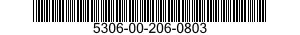 5306-00-206-0803 BOLT,INTERNAL WRENCHING 5306002060803 002060803