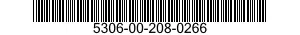 5306-00-208-0266 BOLT,INTERNALLY RELIEVED BODY 5306002080266 002080266