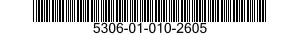 5306-01-010-2605 BOLT,INTERNALLY RELIEVED,SPECIAL 5306010102605 010102605