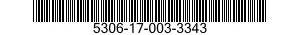 5306-17-003-3343 BOLT,MACHINE 5306170033343 170033343