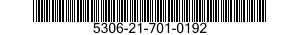 5306-21-701-0192 BOLT,MACHINE 5306217010192 217010192
