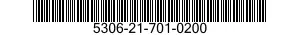 5306-21-701-0200 BOLT,MACHINE 5306217010200 217010200